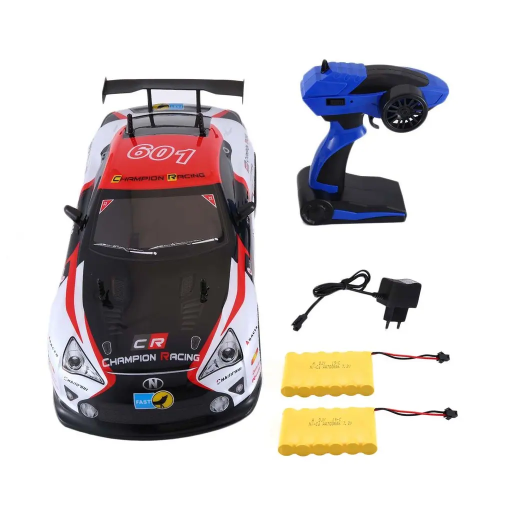 

1/10 1400mAh 2.4G Racing Car 1:10 RC Model Car 25KM/h Flat Sports Drift Vehicle Toys 2 Batteries EU Plug For Children