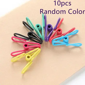 

10PC Stainless Steel Bright Colour Clothes Clip Beach Towel Pegs Clothespin Clips To Sunbed Multicolor Drying Rack Clips Hot