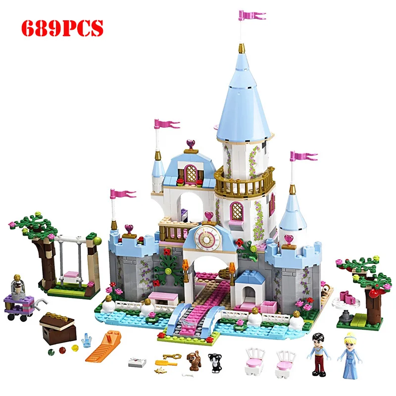 

Friends Building Blocks Toys Compatible Legoeds City Princess Anna Elsa Ice Castle Ariel Mermaid Figures Bricks Toys For Girl