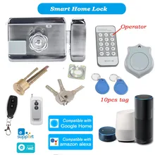 

12V RFID Electronic lock RFID Door lock Mechanical key ID tag Phone remote control ewelink video intercom Home Gate locks