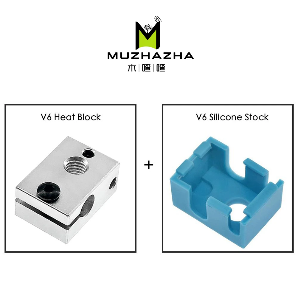 printer belt 3D Printer Parts E3D V6 Heater Block Official Aluminum Block To J-head Hotend Bowden Extruder V6 Heater Thermistor 3d printer stepper motor