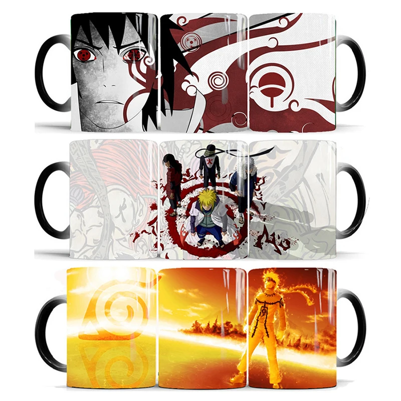 

Drop Shipping 1Pcs New 350ml Anime Naruto Magic Color Changing Mugs Ceramic Coffee Milk Tea Cups Best Gift for Children Friends