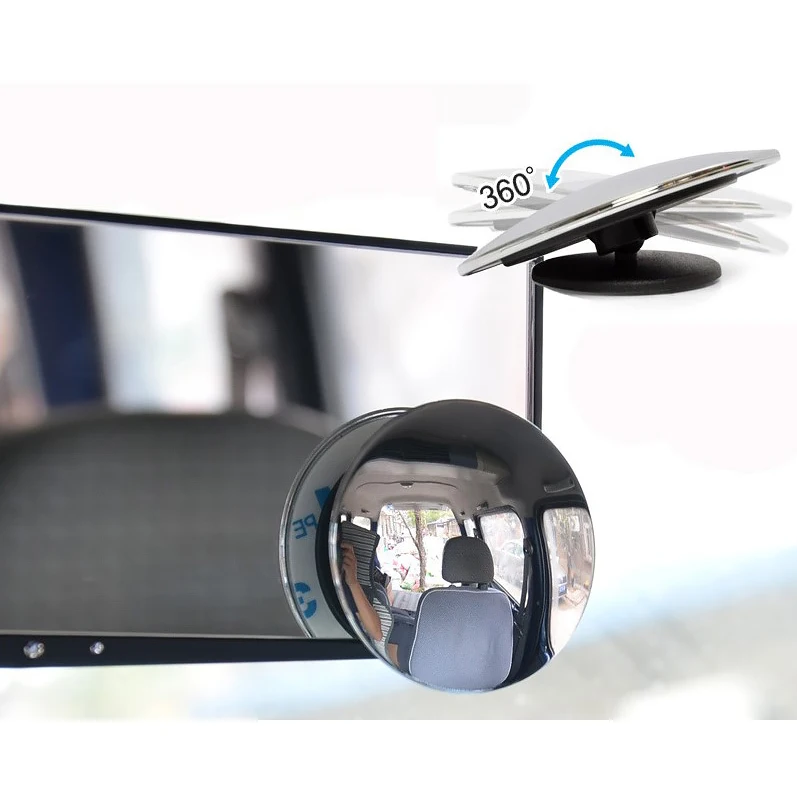 1Pcs Car 360 Degree Framless Blind Spot Mirror Wide Angle Convex Small Round Side Blindspot Rearview Parking | Автомобили и
