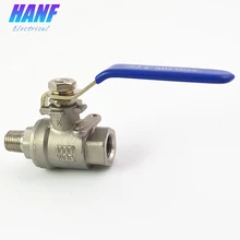 1 шт. шаровой клапан BSP 1/" Папа х мама резьба 2 шт SS 304 шаровой клапан из нержавеющей стали с ручкой для воды, нефти и газа