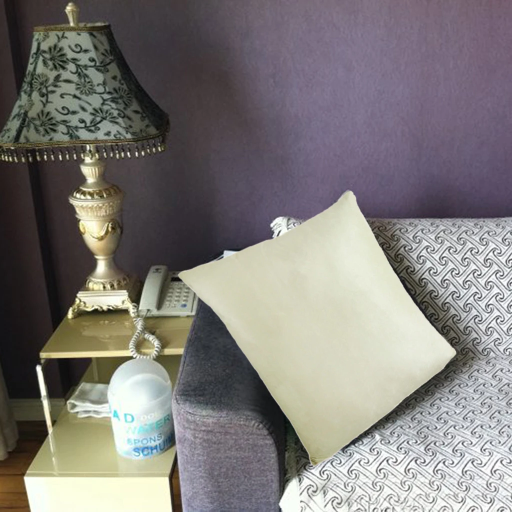 Velvet Square Throw Pillow Covers Solid Color Cushion Cases Pillowcases Soft Touch for Sofa Bedroom Car 18 x 18 Inch/ 24x24inch