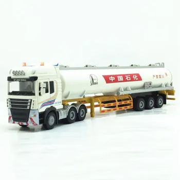 

1:50 scale engineering vehicle F alloy die casting simulation truck trailer fuel tank container tubing model toy display gift