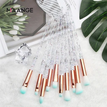 

MAANGE 4/10Pcs New Diamond Makeup Brushes Set Women Foundation Powder Blush Eye shadow Lip Cosmetic Colorful for Make Up Tools