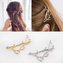 Vintage Gold Silver Tree Hair Clips Girls Alloy Branch Hairpins Fashion Hairgrips Lady Elegance Metal Hair Accessories For Women