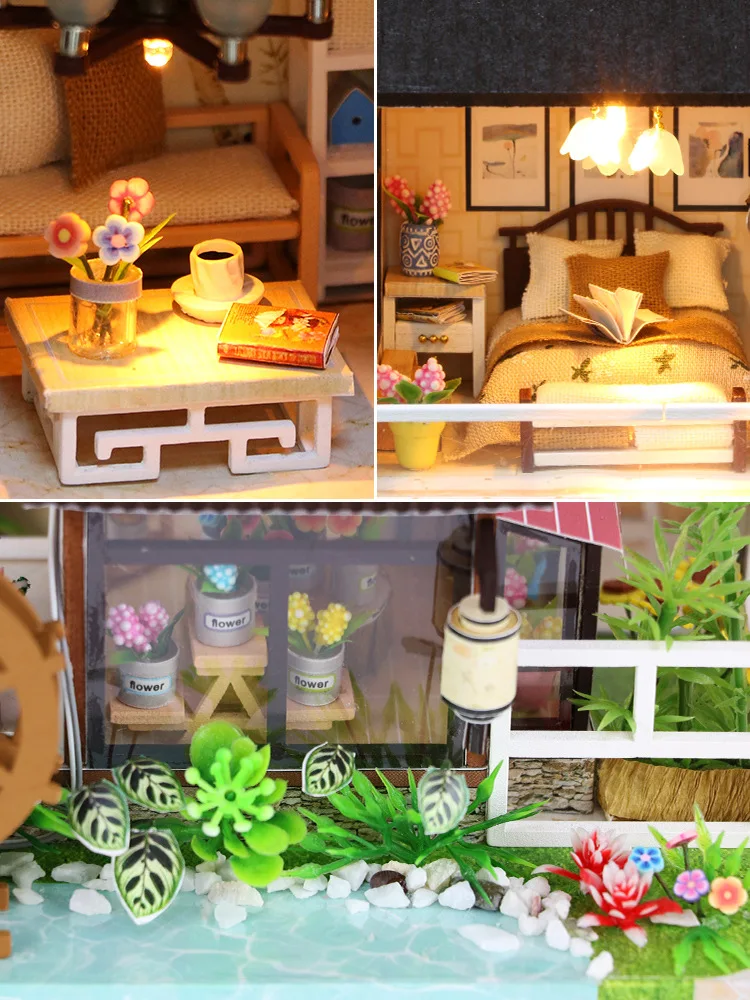 

Handmade DIY Hut for Making Model-Style Large Handmade China Assembled Small House Handmade 14-Year-Old Or above Art House