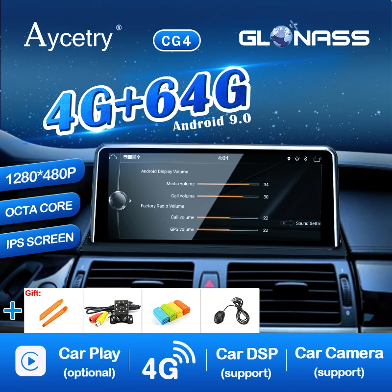 1280*480P ips Android 9,0/7,1 4G 64G авто gps радио для BMW X5 E70 X6 E71 2007-2013 CCC CIC система навигации ГЛОНАСС без DVD ПК