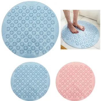 

Shower Mat Creative Round Anti-slip Soft Bathtub Mat Tub Mat with Drain Holes