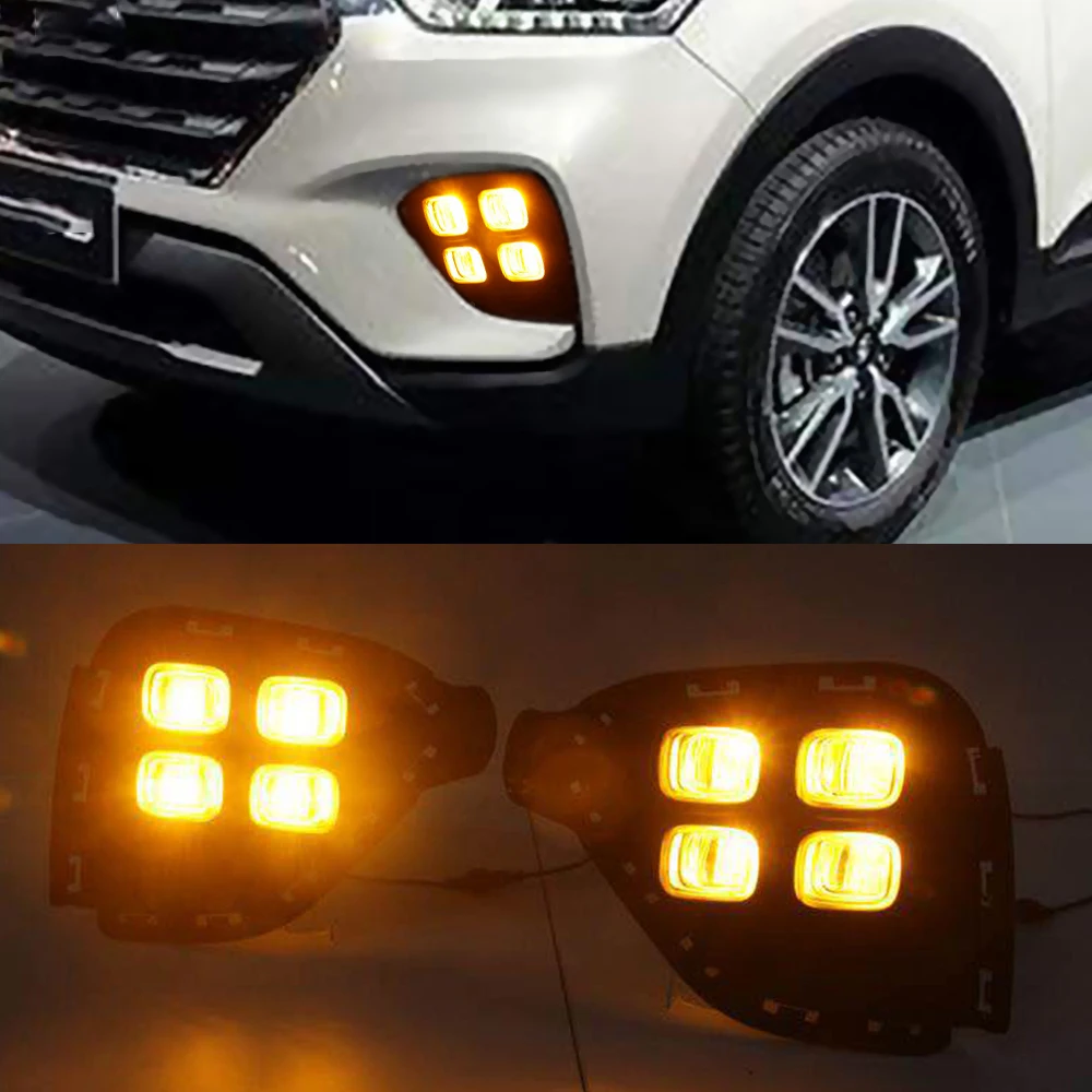 Автомобильная проблесковая DRL для Hyundai Creta IX25 2017 2018 дневных ходовых огней
