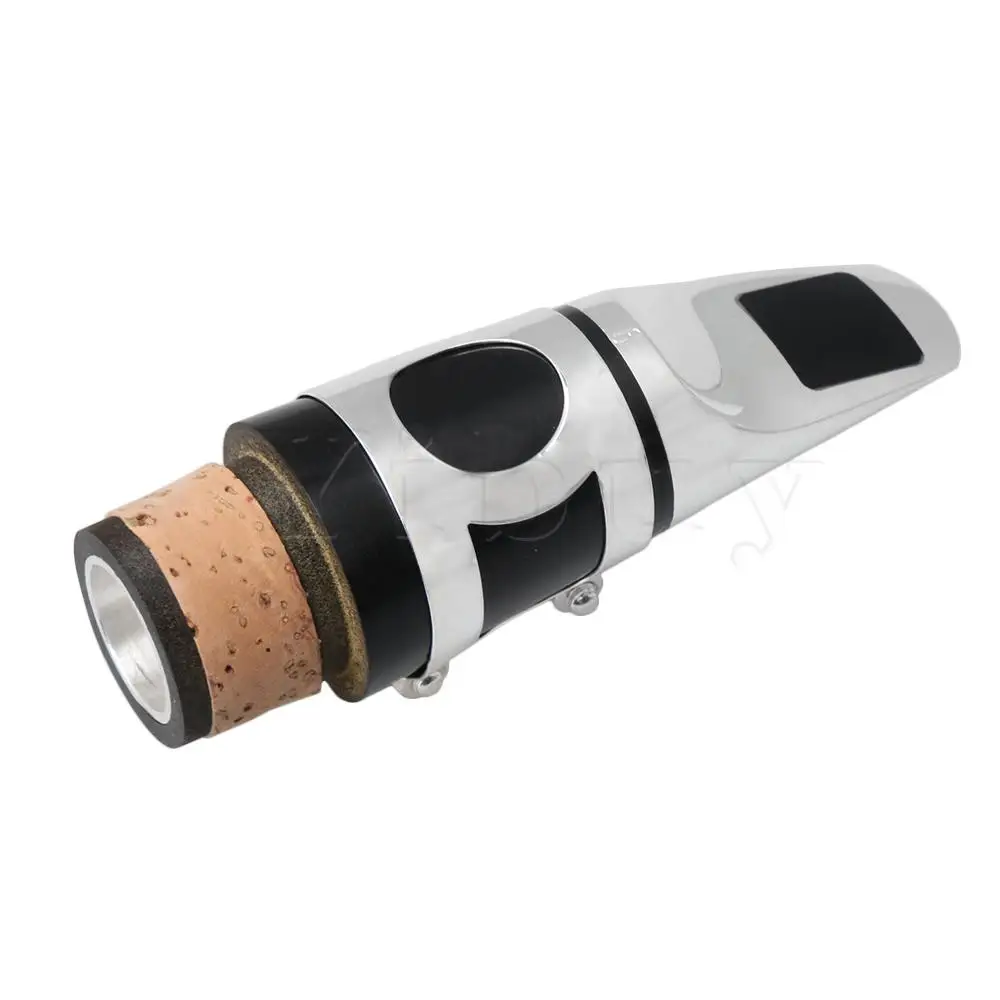 

Yibuy Clarinet Metal Mouthpiece Kit with Ligature Cap for clarinet Beginner Silver #7