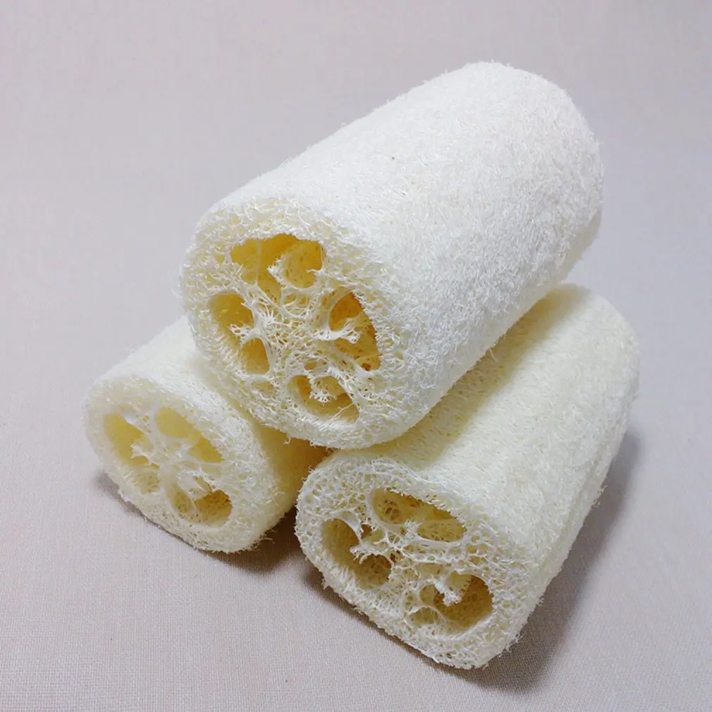 6 шт./компл. Органическая мочалка Loofah Spa отшелушивающая натуральная губка для