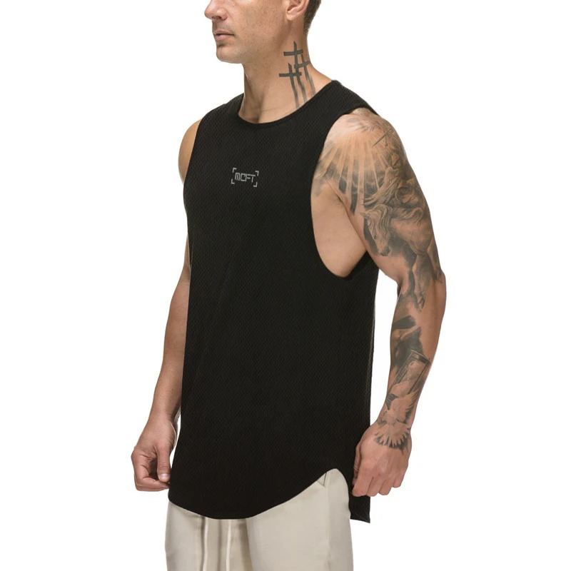 

Mens Running Workout Mesh Casual Tank Top Fitness Summer Fashion Quick Dry Vest Musculation Clothing Training Sleeveless Shirt