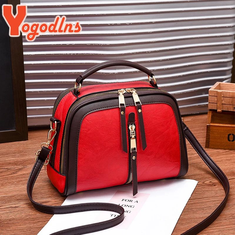 Yogodlns Crossbody Bags For Women PU Leather New High Quality Ladies Fashion Solid Color Bag Female Designer Shoulder Bag