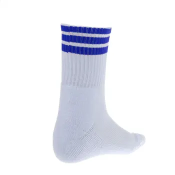 

Stripe Sports Running Football Soccer Elasticity Short Socks White Blue