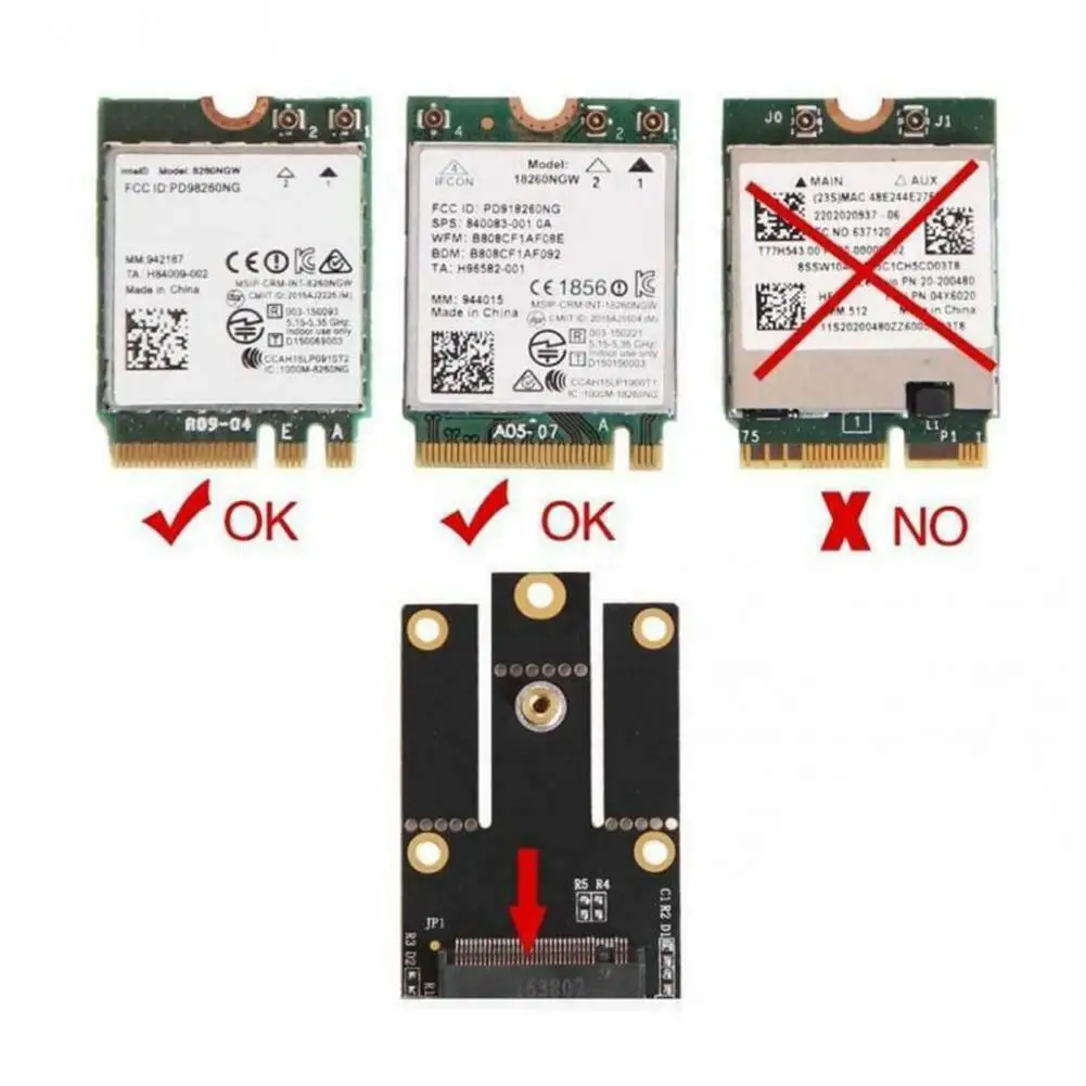 M.2 NGFF мини конвертер PCI-E адаптер для M.2 Wifi Wlan Bluetooth карты Intel AX200 9260 8265 8260 для ноутбука