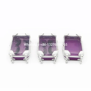 

Purple Suitcase Mink Eye Lash Private Label Stickers Custom Lashbox Packaging With Logo Real Handmade 25mm Crisscross Mink Lash