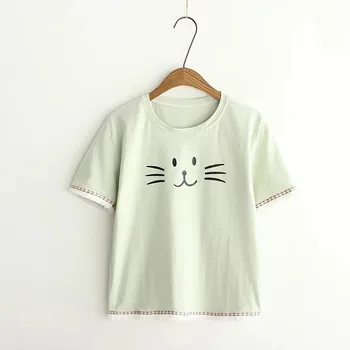 

shirt short sleeves students' loose fitting bodysuit T shirt Casual Summer Cotton
