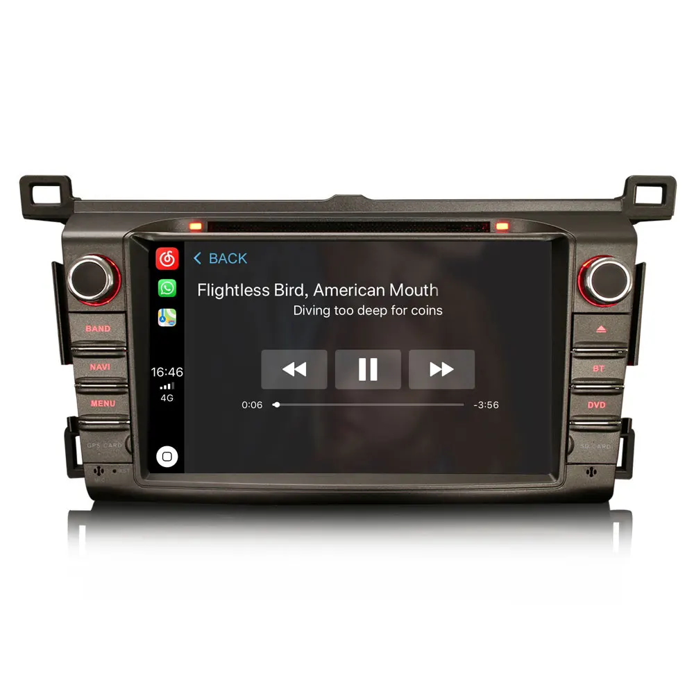Android 9,0 Авторадио Встроенная CarPlay gps-навигация совместима с для Toyota RAV4 2013- автомобильный мультимедийный плеер
