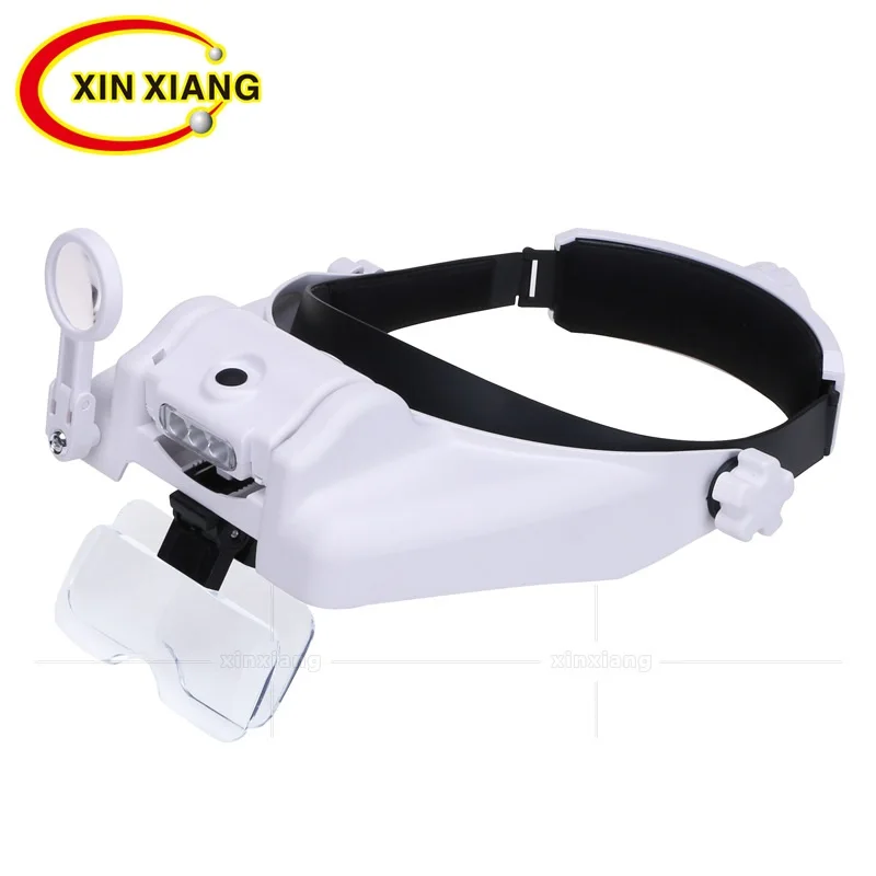 

31 Multiple Headband Magnifier 3 LED Illuminated Magnifier Lamp Reading Magnifying Glass Watch Repair Jewelry Loupe Elderly Lupe