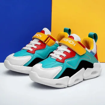 

2020 New Autumn Gym Shoes For Girls Flats Children Girls Sneakers Leather Kids Shoes Sport Boy Soft Sole Teenage Trainers Boys