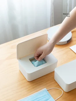 

Mask Storage Box Large-Capacity Household Plastic Dust-proof Sealed Wet Tissue Box For Mouth And Nose Mask Box