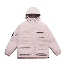 19 зимний стиль, японский ретро рабочий пуховик с несколькими карманами, нейтральное свободное модное Брендовое повседневное пальто