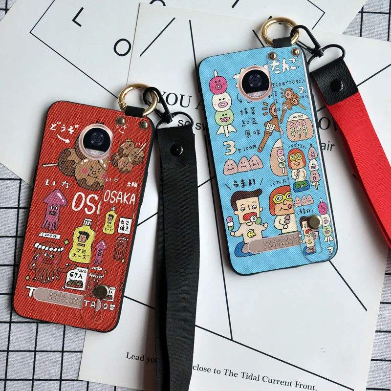 Cute Japan Cartoon Silicone Case For Motolora Moto Z Play Z Force Xt1635 Neck Strap Back Cover For Motolora Moto Z2 Play Case Phone Case Covers Aliexpress
