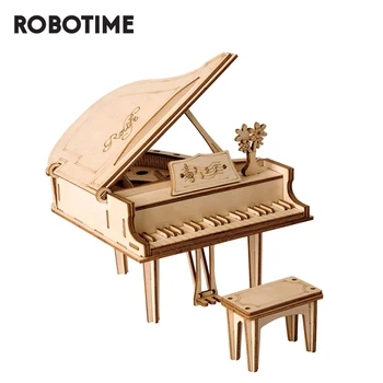 

Robotime DIY Grand Piano Toys 3D Wooden Puzzle Toy Assembly Model Wood Desk Decoration for Children Kids TG402
