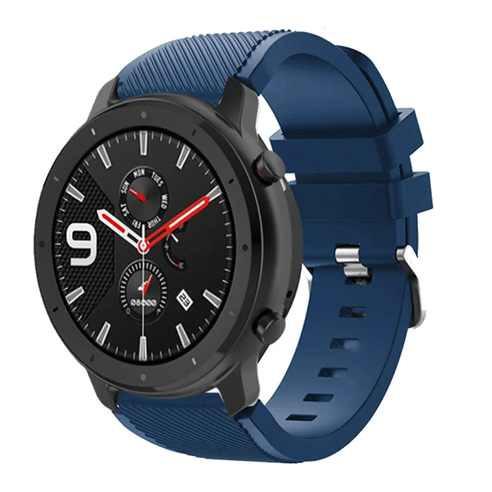 Ремешок силиконовый для Xiaomi Huami Amazfit GTR 47 мм спортивный сменный Браслет наручных