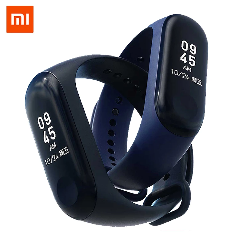 Оригинальный Смарт браслет Xiaomi Mi Band 3 фитнес трекер часы с сенсорным OLED экраном