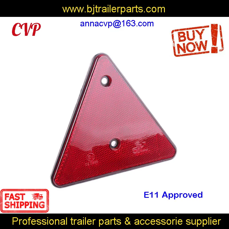 CVP 1 PC Triangle Reflector Trailer Light Lamp RV Parts RED Camper Accessories Caravan Components