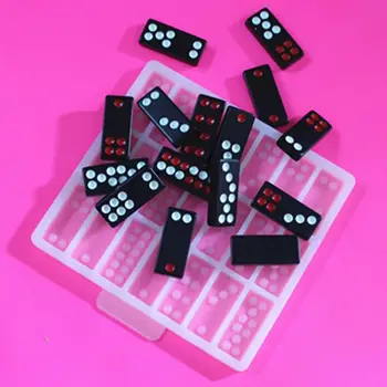

Silicone Dominoes Mold Chocolates Epoxy Resin Mold Dominoes Game Fun Art Crafts N0HE