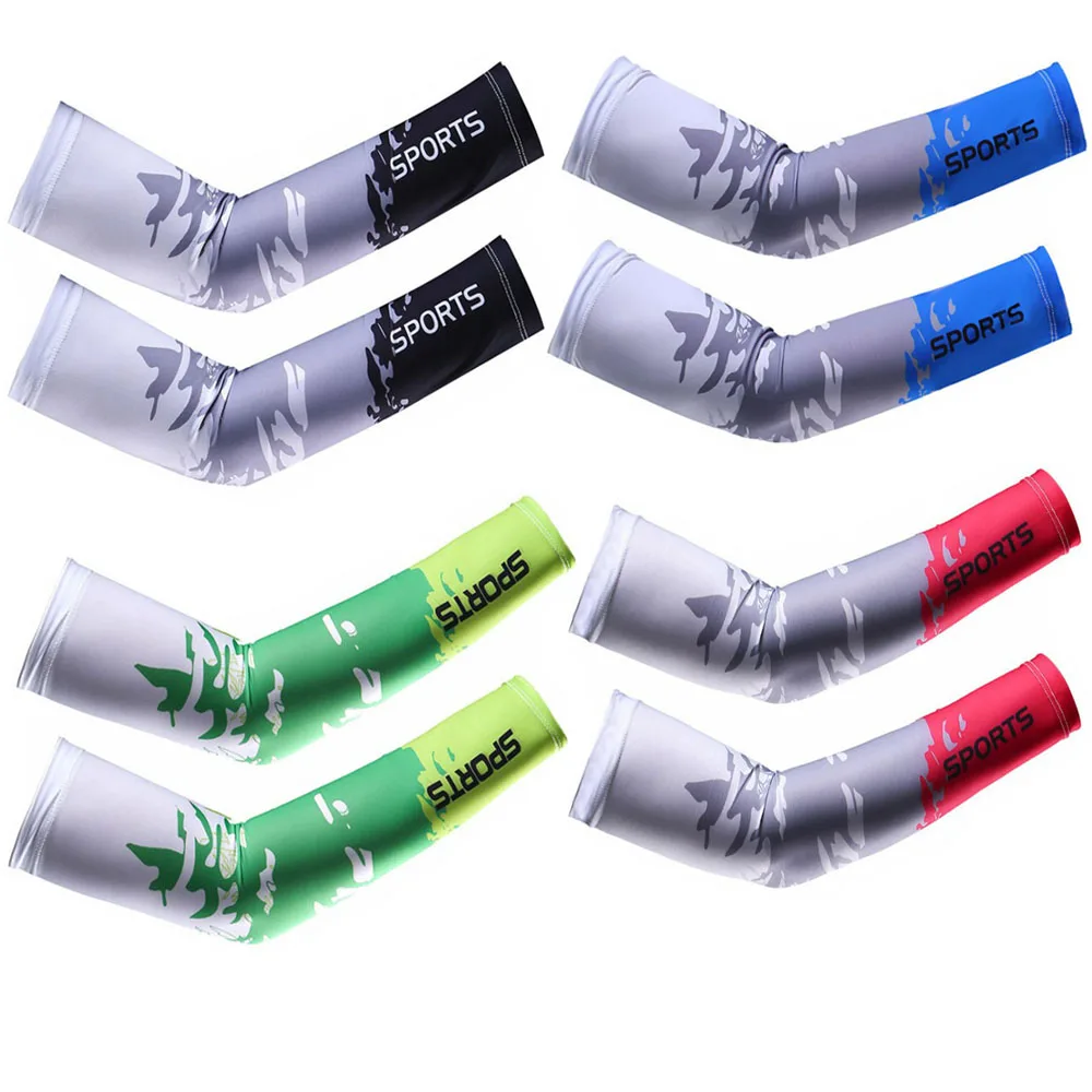 

2PCS Cool Sport Cycling Running Bicycle UV Sun Protection Arm Sleeve Men Women Protective Cuff Cover Bike Arm Warmers Sleeves