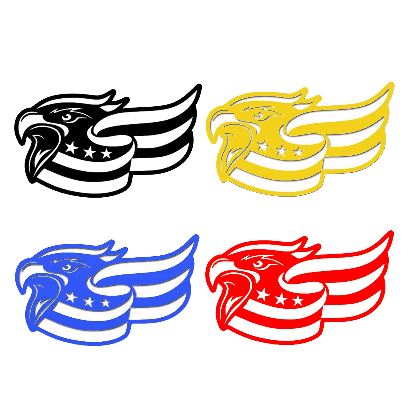 Steel Patriotic Eagle Wall Decor - Bird Head Wall Art for Home, Office, Veteran Gifts