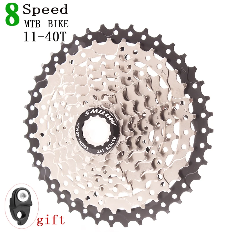 SMLLOW MTB 8s 8speed 40T Wide Ratio Freewheel Mountain Bike Bicycle Parts Cassette 11-40T Compatible for M410 k7 X4