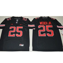 Новое поступление высокое качество Ohio State Buckeyes Mike Weber Jr. 25-Blackout Jersey