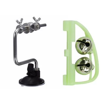 

10Pcs Fluorescent Fishing Rod Pole Tip Clip Twin Bell & 1x Fishing Line Winder Reel Spool Spooler System Tackle Tool