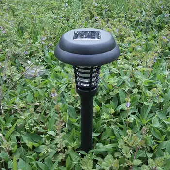 

Black Eco Friendly Electronic Solar Lawn Light Solar Fence Light Mosquito Lamp Garden Outdoor Pest Repeller Animal Illumination