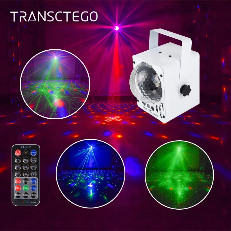 

80 Patterns Led Disco Laser Light Sound Party Lights Disco Ball RGB Stage Lamp DJ Led Christmas Mini Strobe Laser Projector Show