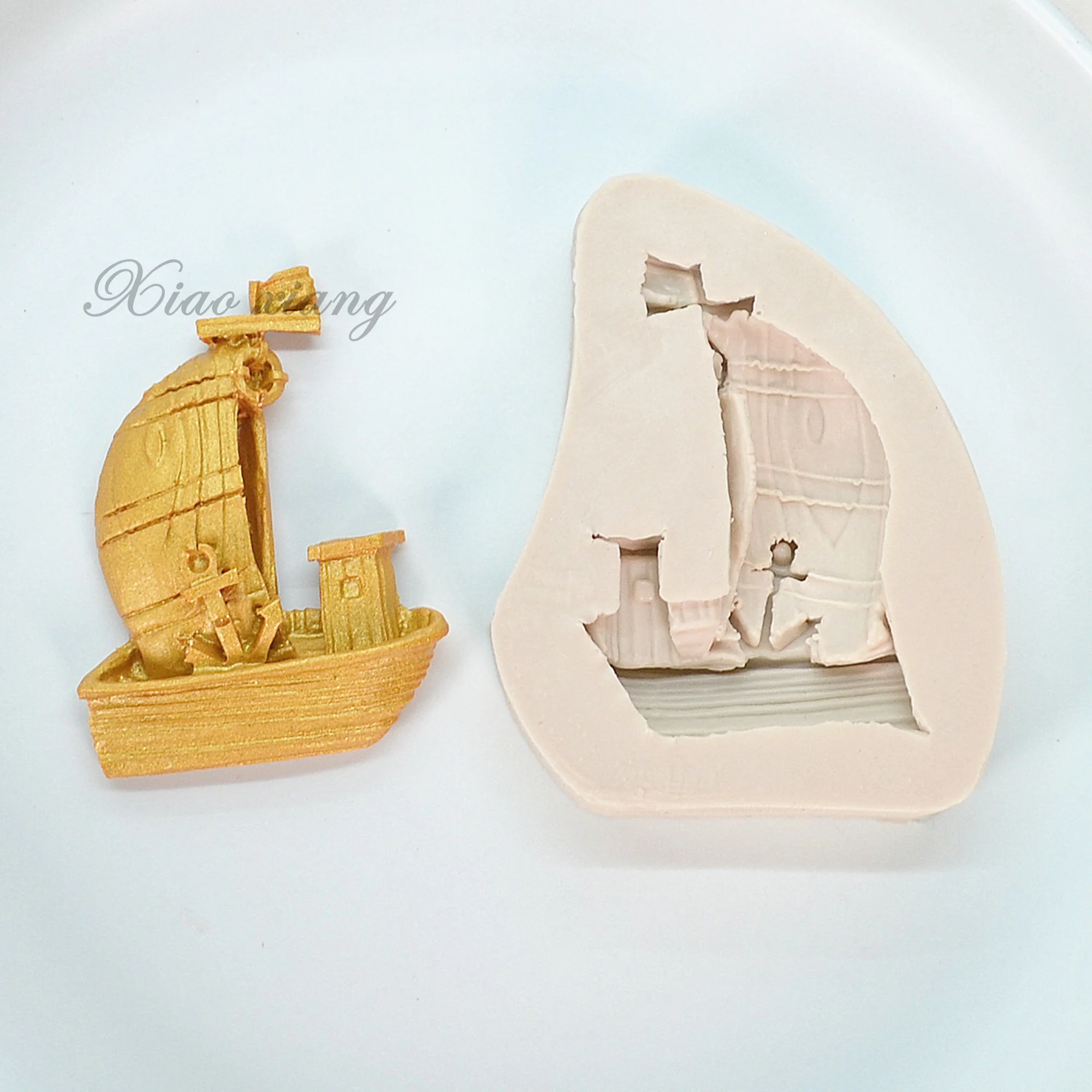 

Sailboat Silicone Fondant Molds For Baking DIY Party Cake Decorating Tools 3D Polymer Clay Pastry Kitchen Baking Chocolate Mould