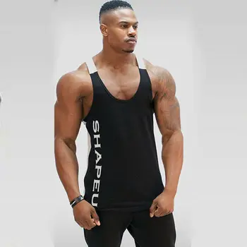 

Men Singlet Y Back Vest Workout Tank Top Bodybuilding Muscle Fitness Shirt Workout Tank Top Bodybuilding Muscle Sport Shirt
