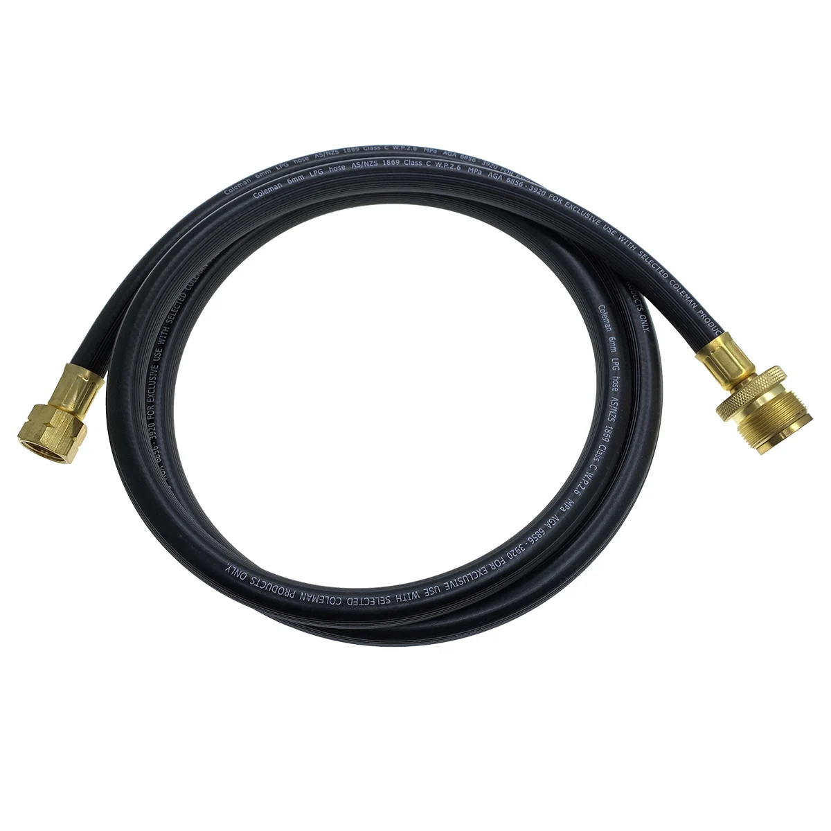 1219970 6mm LPG Hose 5ft With 3/8 LH Fitting Cylinder for Coleman Camping