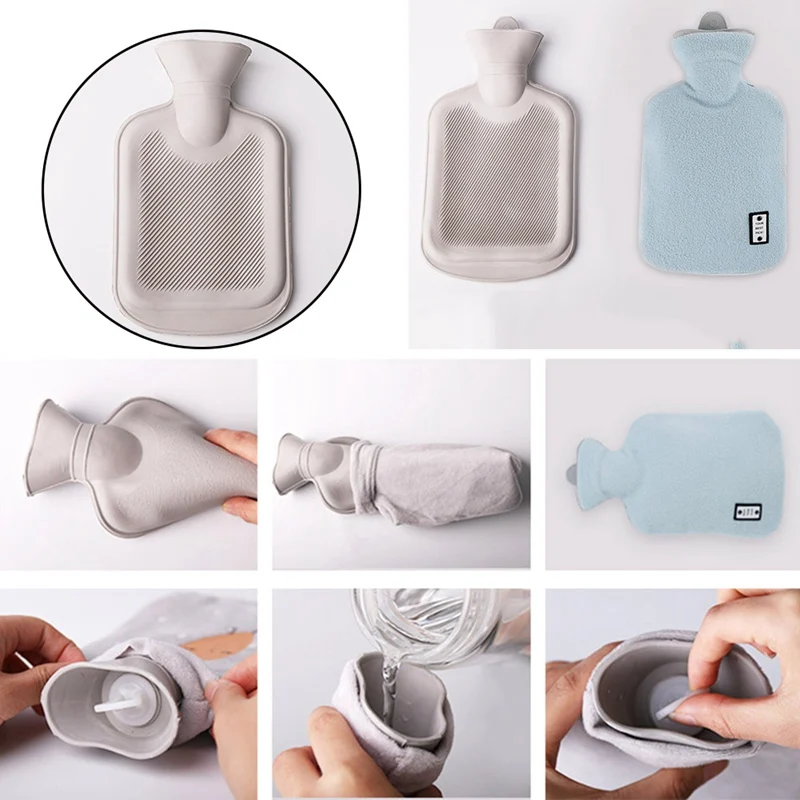 Plush Fabrics Hot Water Bottle Cover Warm Water Bag Removable Washable Hot Water Bottle Cover