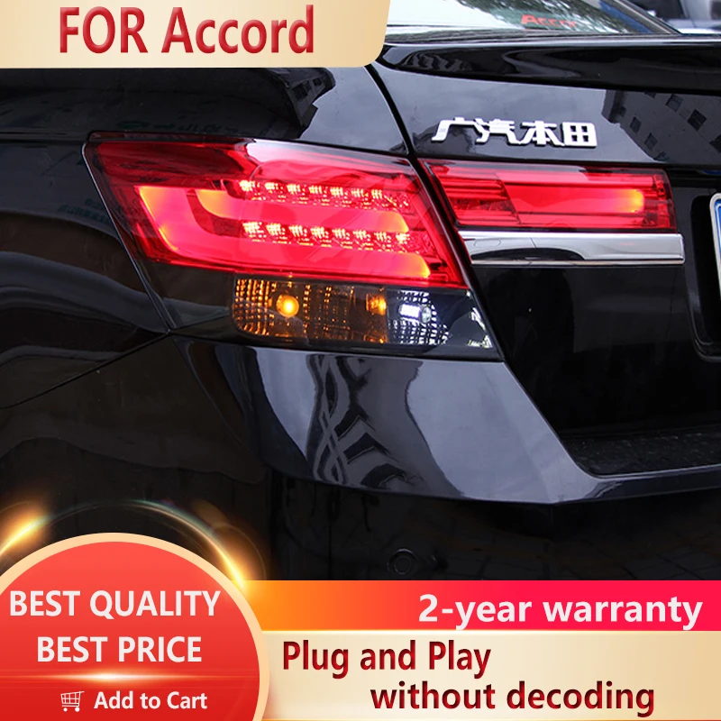 

Для задних фонарей Accord 2008-2013, задний светодиодный фонарь Accord, светодиодная задняя лампа, сигнал DRL, стоп-сигнал, задние автомобильные аксессуары