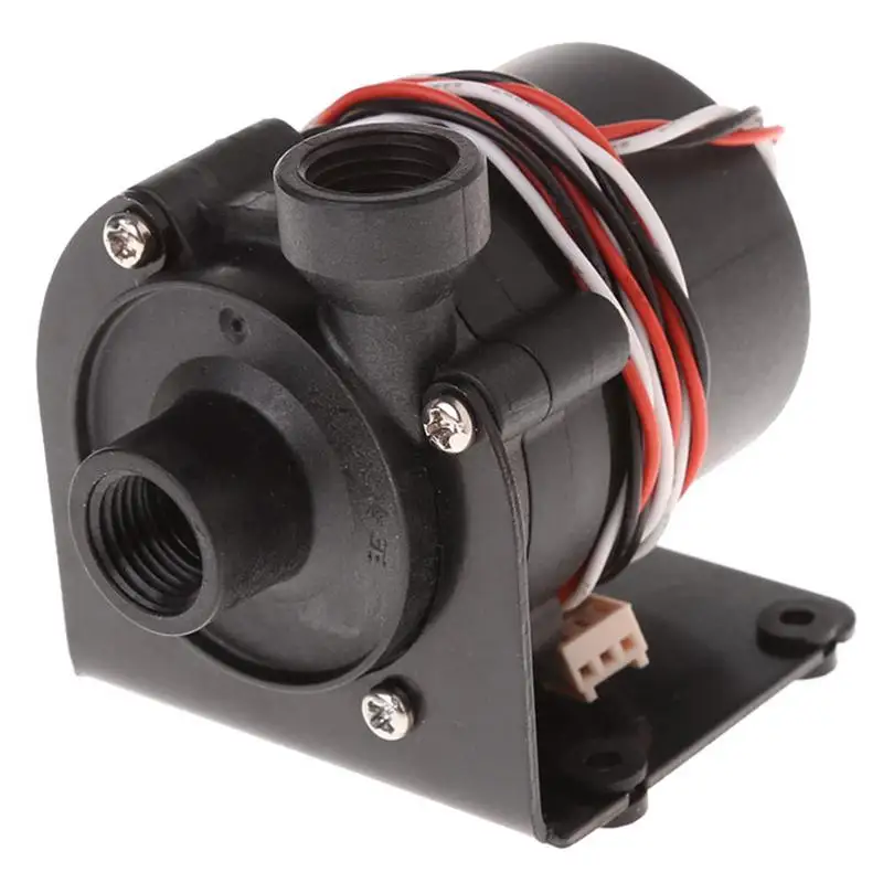 

SC600 12V DC Water Pump 500 L/H G1/4 Inch Input and Output Use for Water Cooling,WC-PUMP12V-4GLT1 with Bracket