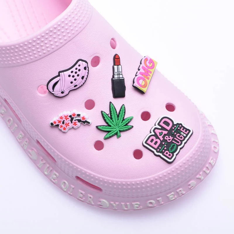 1 шт. оригинальные подвески для обуви Черная пантера ПВХ Кроксы украшения помада