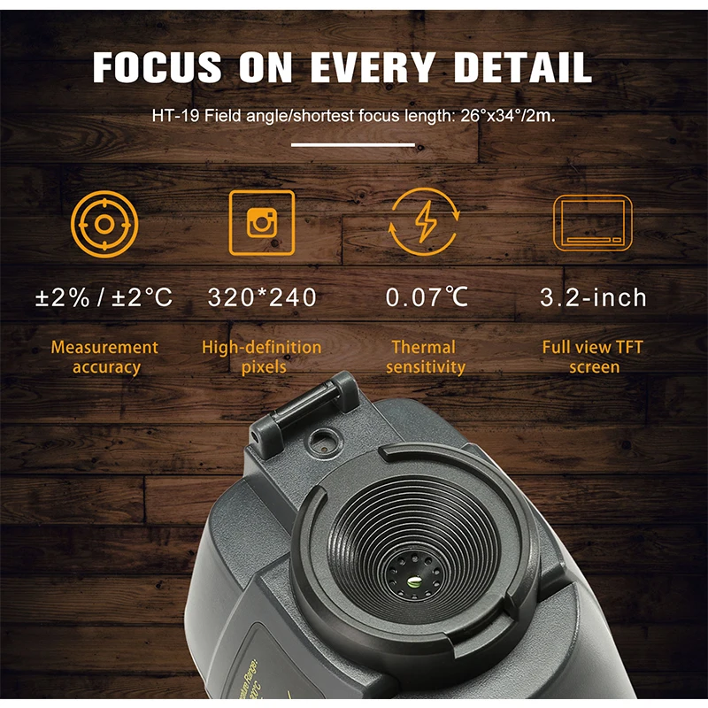  Handheld IR Thermal Imaging Camera Digital Display HT-19 high Infrared Image Resolution Thermal Ima